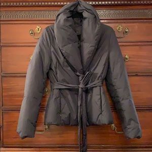 BCBG black shawl collar puffer jacket (S)